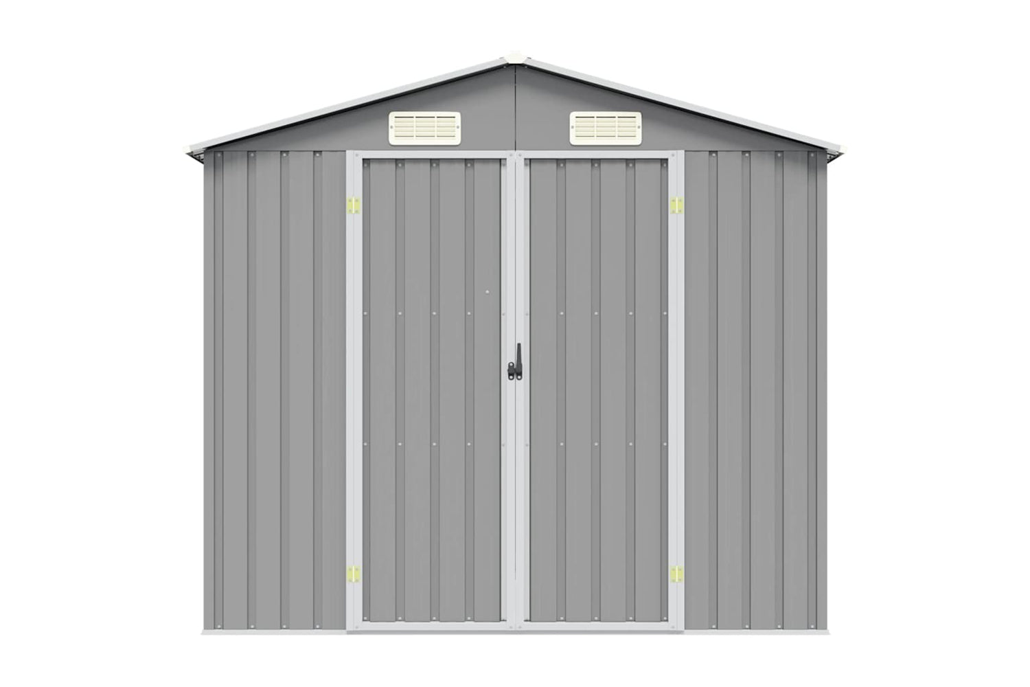 vidaXL 46298 Garden Shed Grey 205x129x183cm Galvanised Steel-4