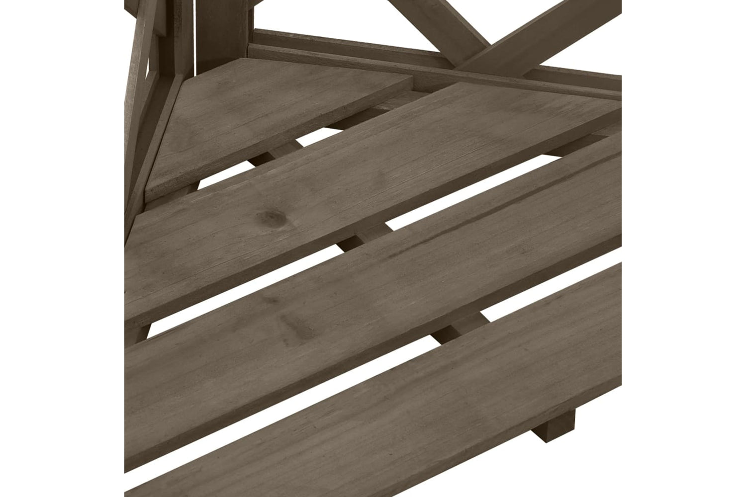 vidaXL 316408 Corner Trellis Grey 50x50x145cm Solid Fir Wood-6