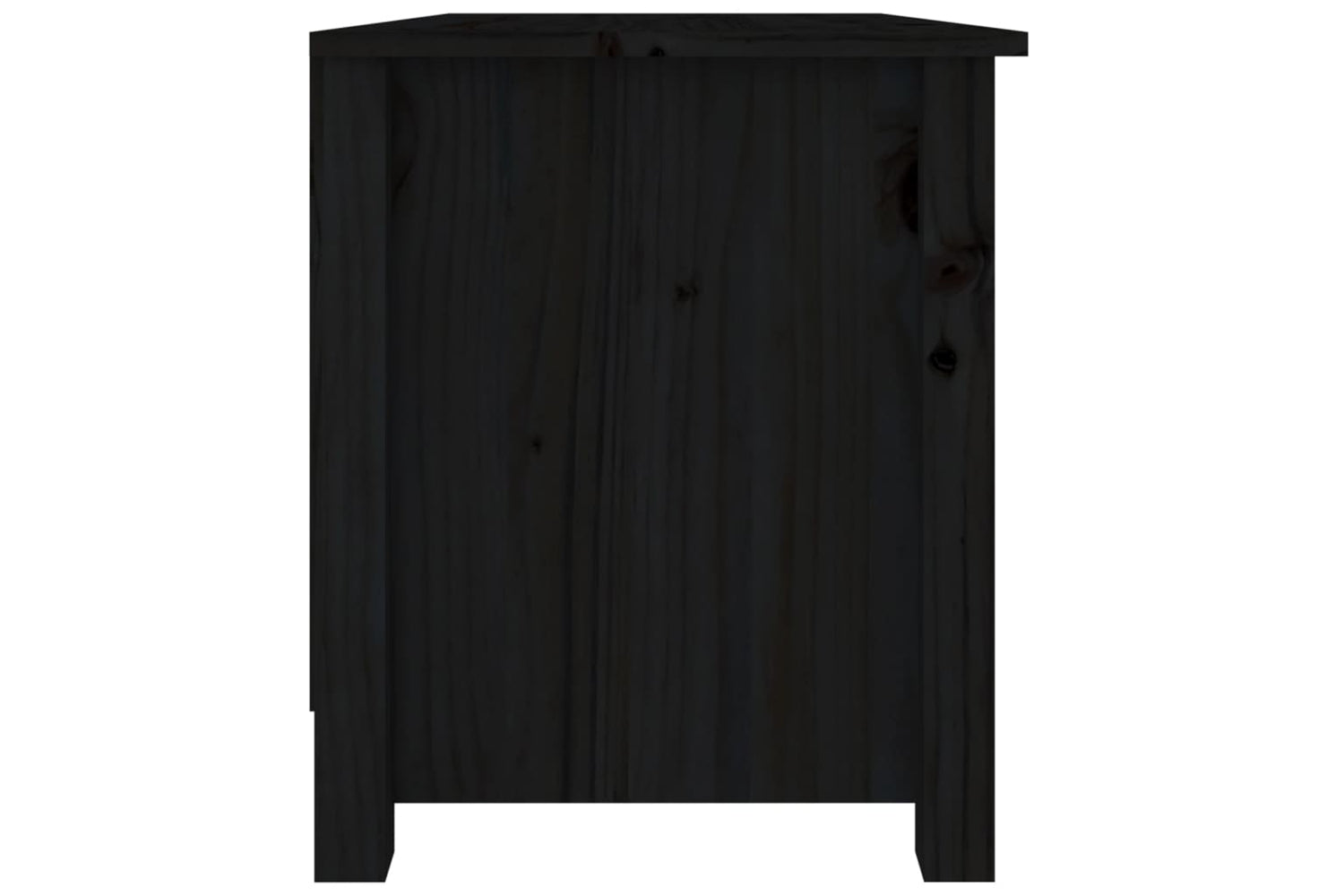 vidaXL 813773 Shoe Bench Black 70x38x45.5cm Solid Wood Pine-3