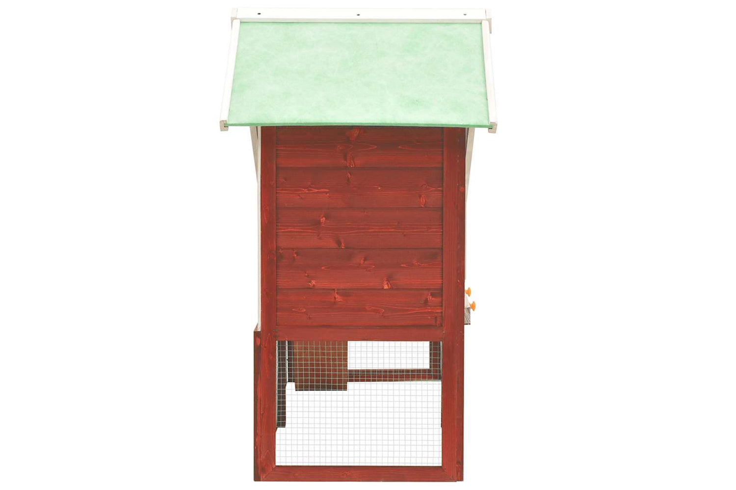 vidaXL 170871 Rabbit Hutch Red And White 140x63x120cm Solid Firwood-3