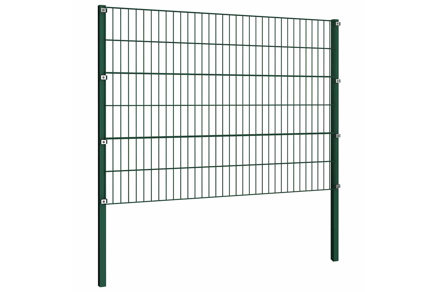 Vidaxl 278662 Fence Panel With Posts Iron 3.4x1.2 M Green-3