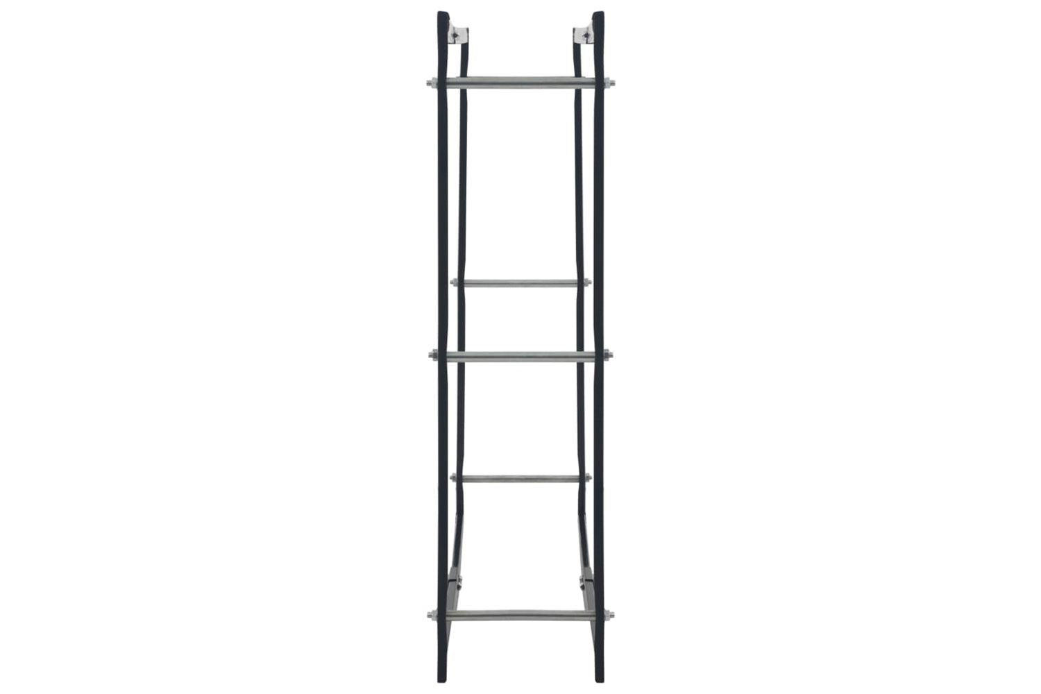 vidaXL 286288 Firewood Rack Black 100x25x100cm Steel-3