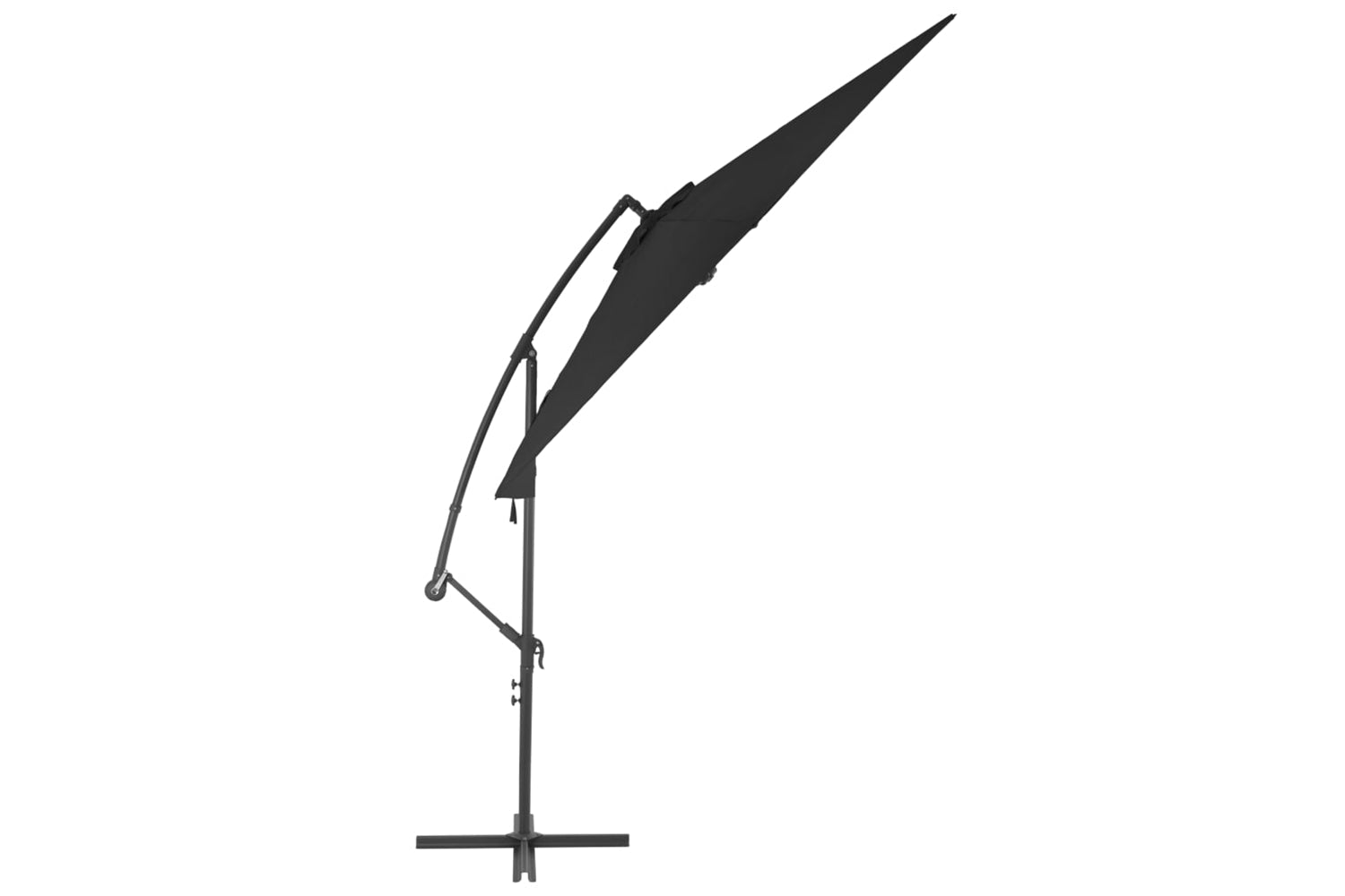 vidaXL 47132 Cantilever Umbrella With Aluminium Pole 300cm Black-3