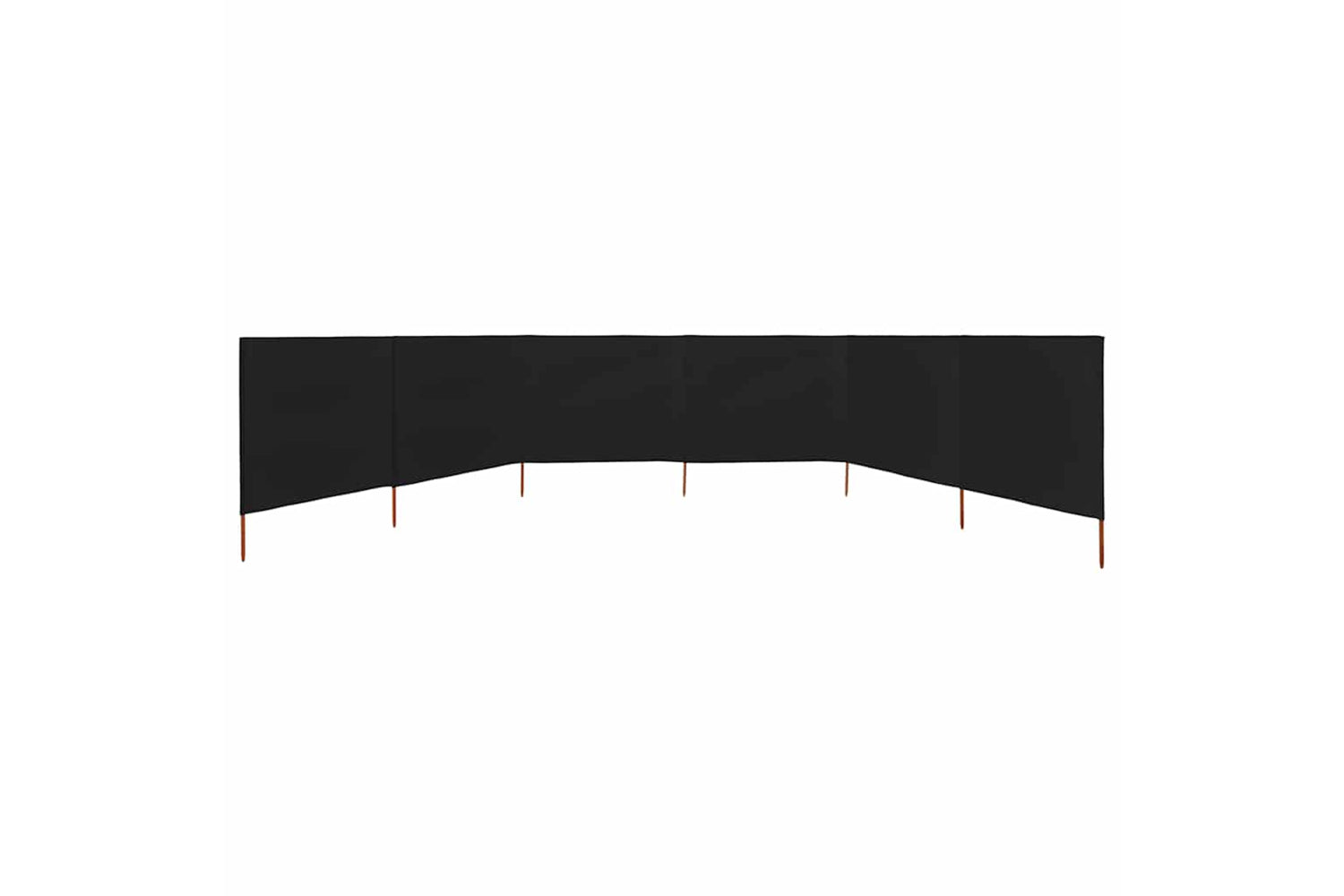vidaXL 47172 6-panel Wind Screen Fabric 800x80cm Black-3