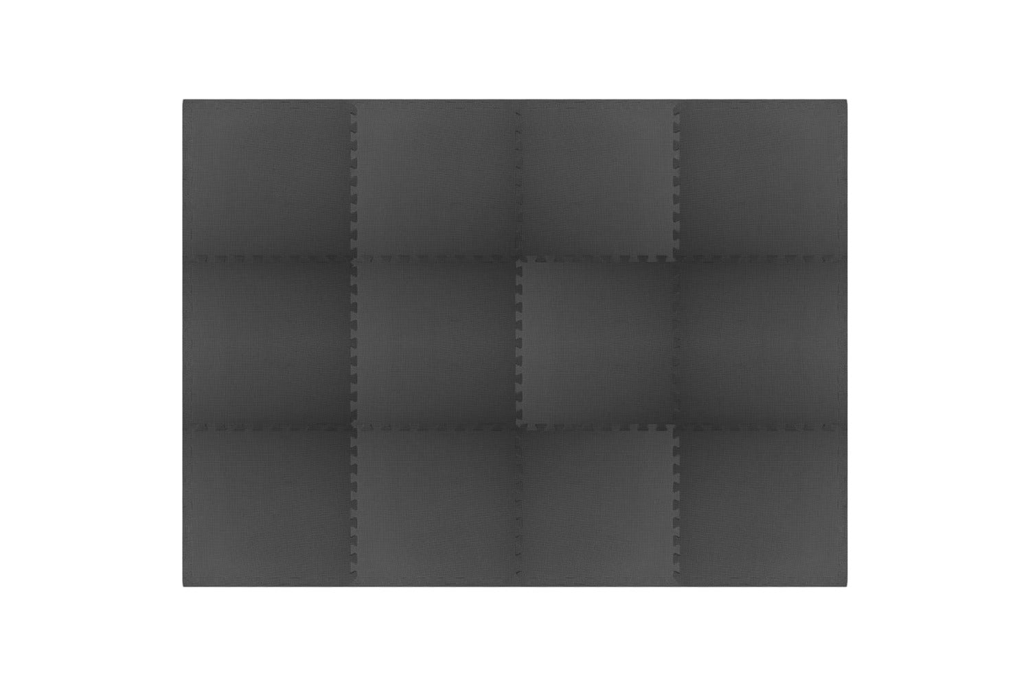 Vidaxl Floor Mats 12 Pcs 4.32 ? Eva Foam Black-3