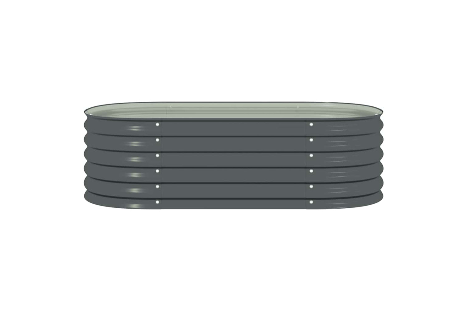 vidaXL Garden Raised Bed 160x80x44cm Galvanised Steel Grey-4
