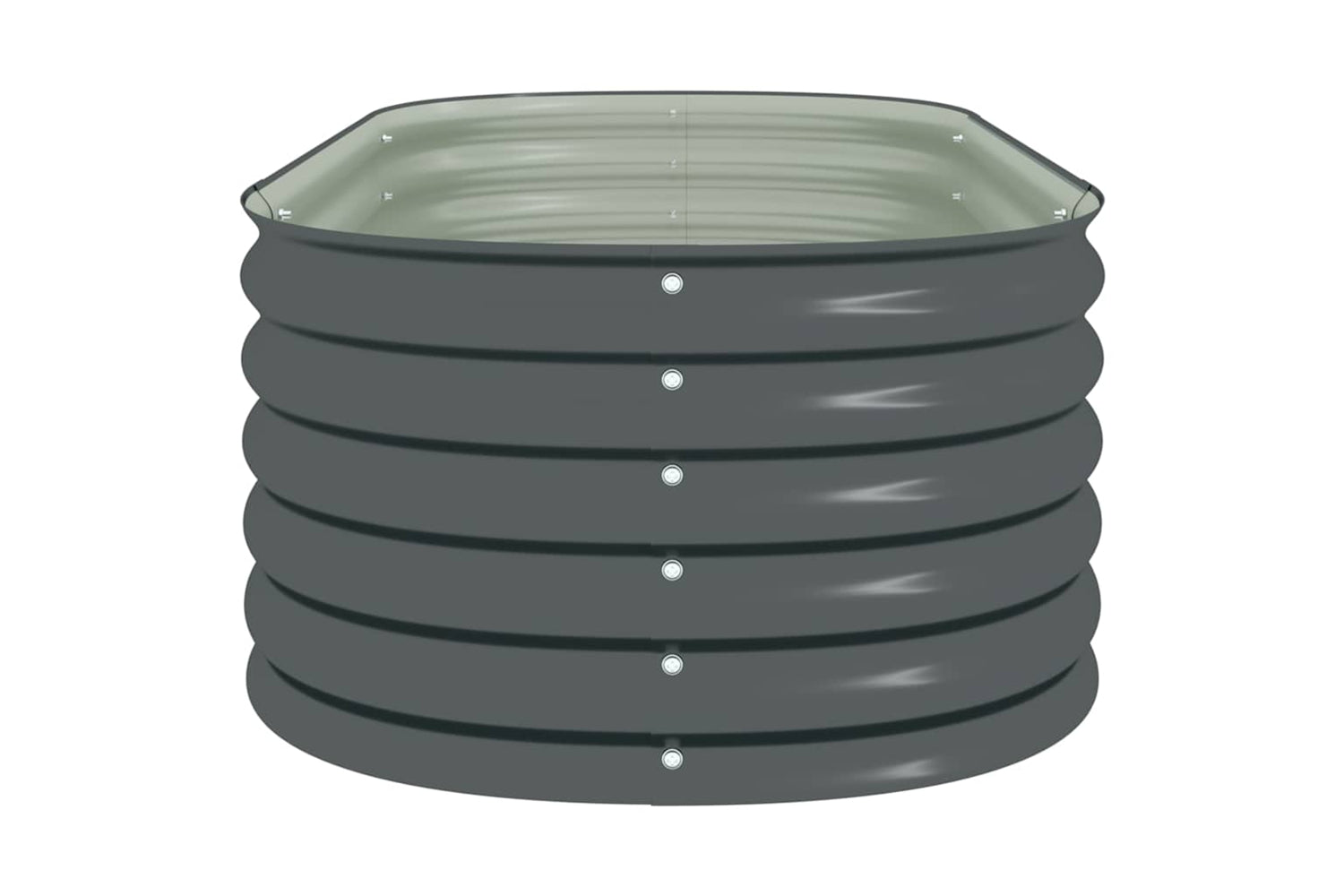 vidaXL Garden Raised Bed 160x80x44cm Galvanised Steel Grey-5