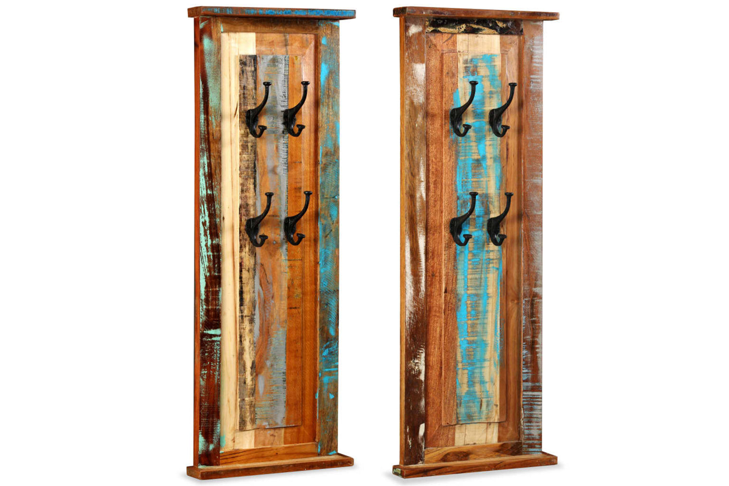 vidaXL 244588 Coat Racks 2 Pcs Solid Reclaimed Wood 38x100cm-4