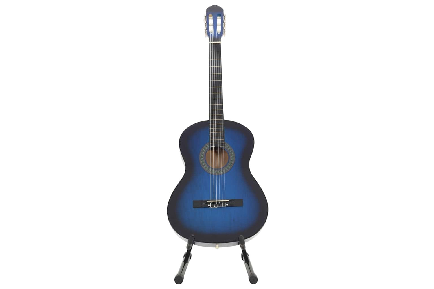 Vidaxl 12 Piece Classical Guitar Beginner Set Blue 4/4 39"-5