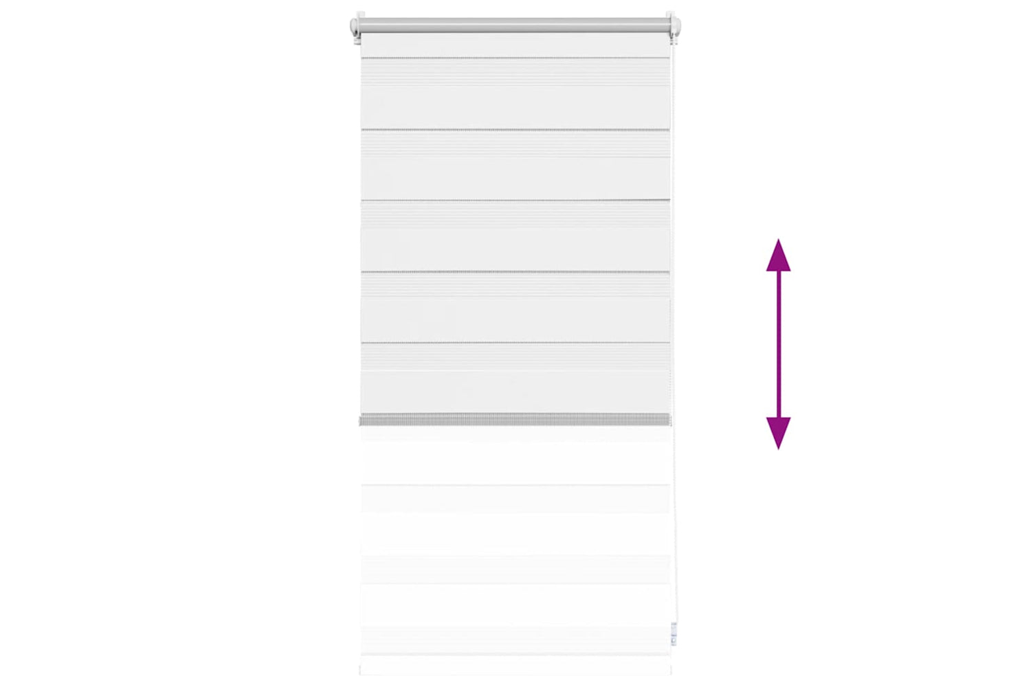 Vidaxl Zebra Blind 40 X 100 Cm White-4