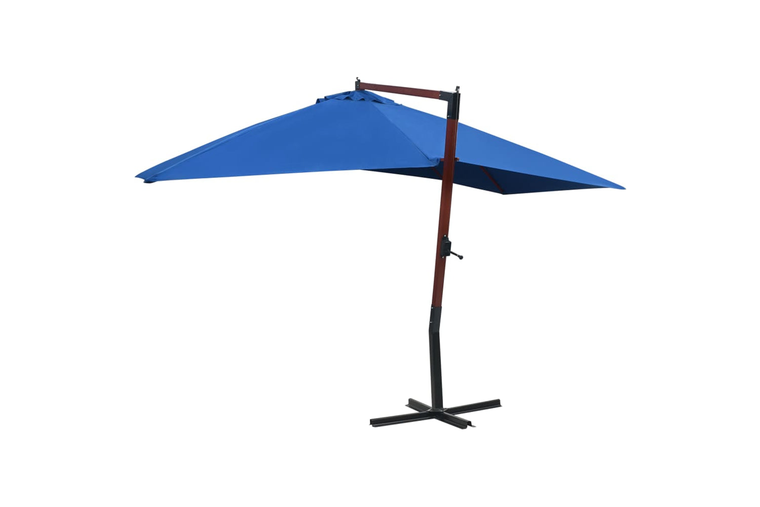 vidaXL 47123 Hanging Parasol With Wooden Pole 400x300cm Blue-3