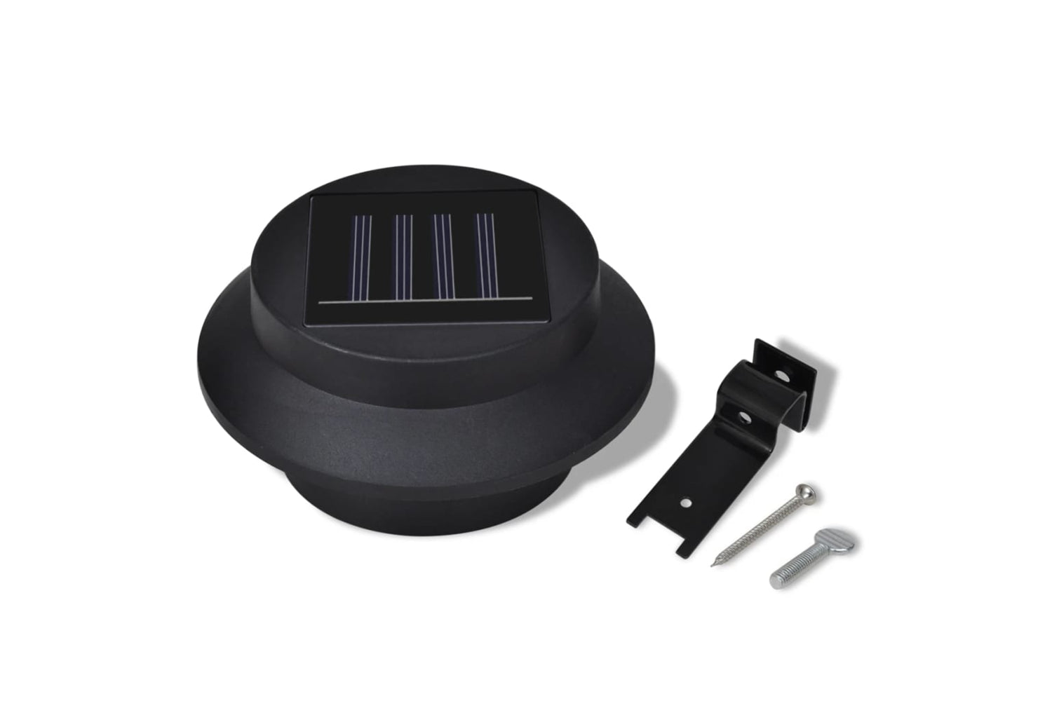 Vidaxl 41180 Outdoor Solar Lamp Set 6 Pcs Fence Light Gutter Light Black-7
