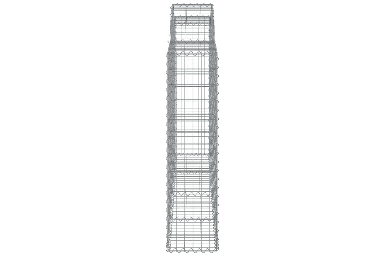 vidaXL 3146136 Arched Gabion Baskets 7 Pcs 200x30x120/140cm Galvanised Iron-4