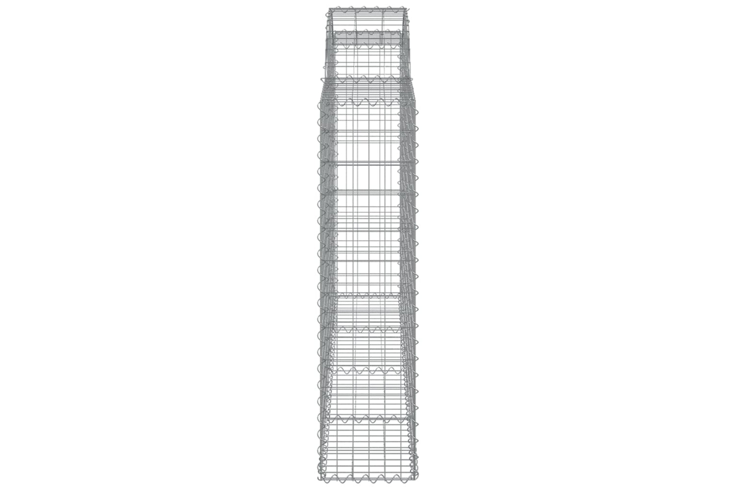 vidaXL 3146131 Arched Gabion Baskets 2 Pcs 200x30x120/140cm Galvanised Iron-4