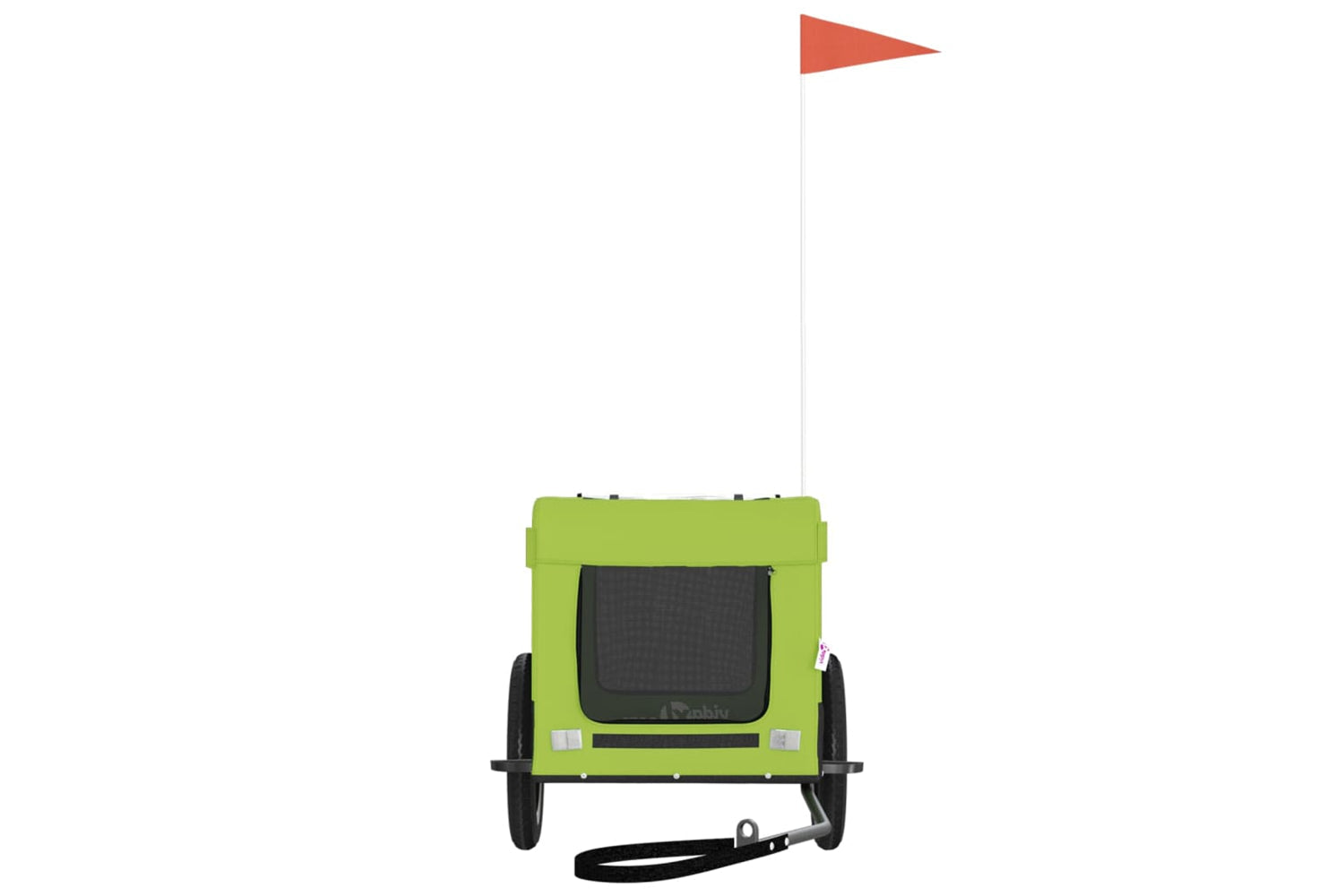 Vidaxl 93913 Pet Bike Trailer Green And Black Oxford Fabric And Iron-4