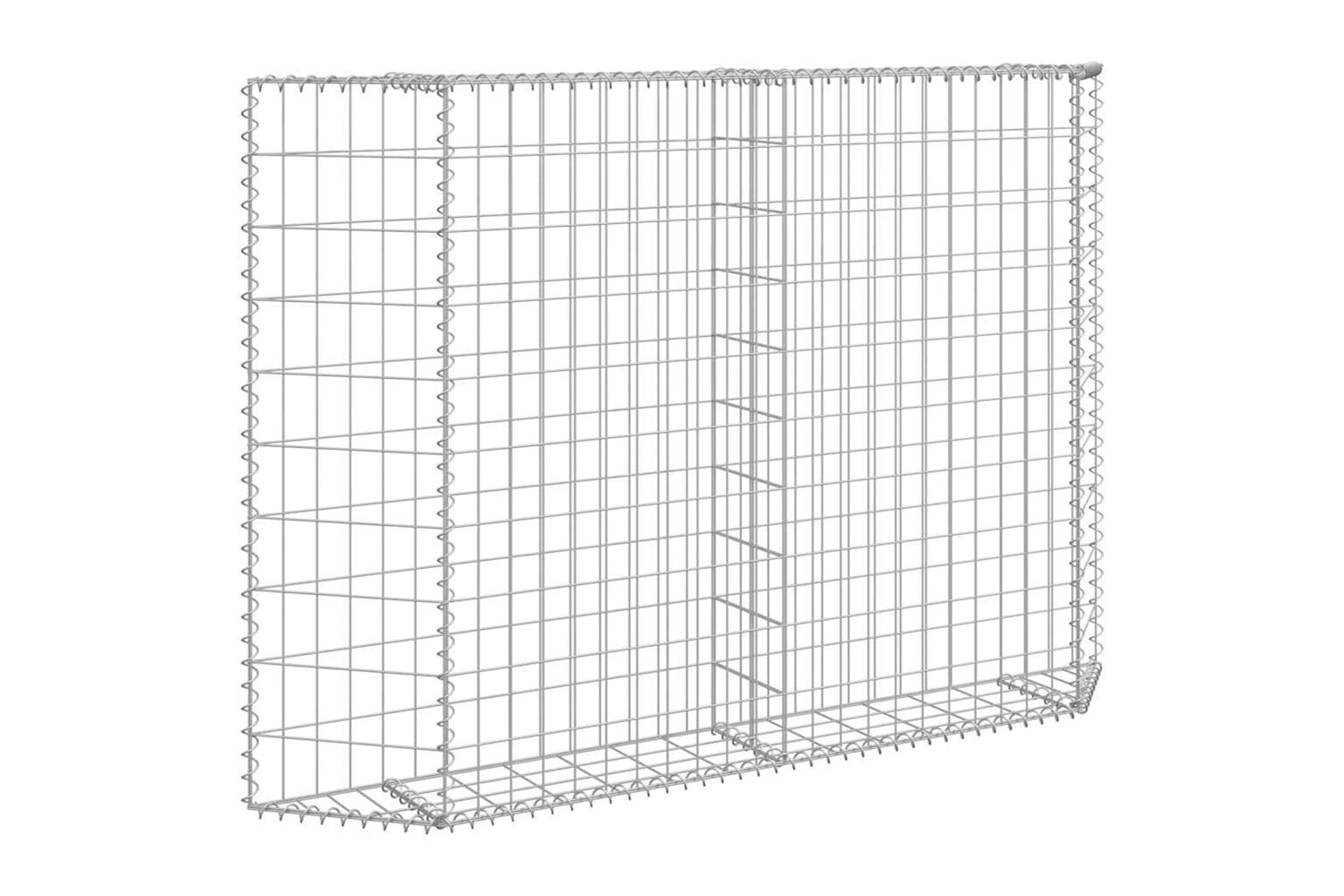 vidaXL 145654 Trapezium Gabion Raised Bed Galvanised Steel 150x20x100cm-7