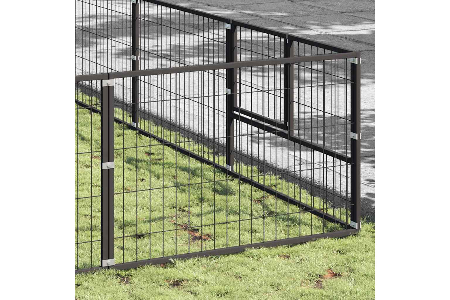 Vidaxl 3082189 Dog Kennel Black 80 M2 Steel-2