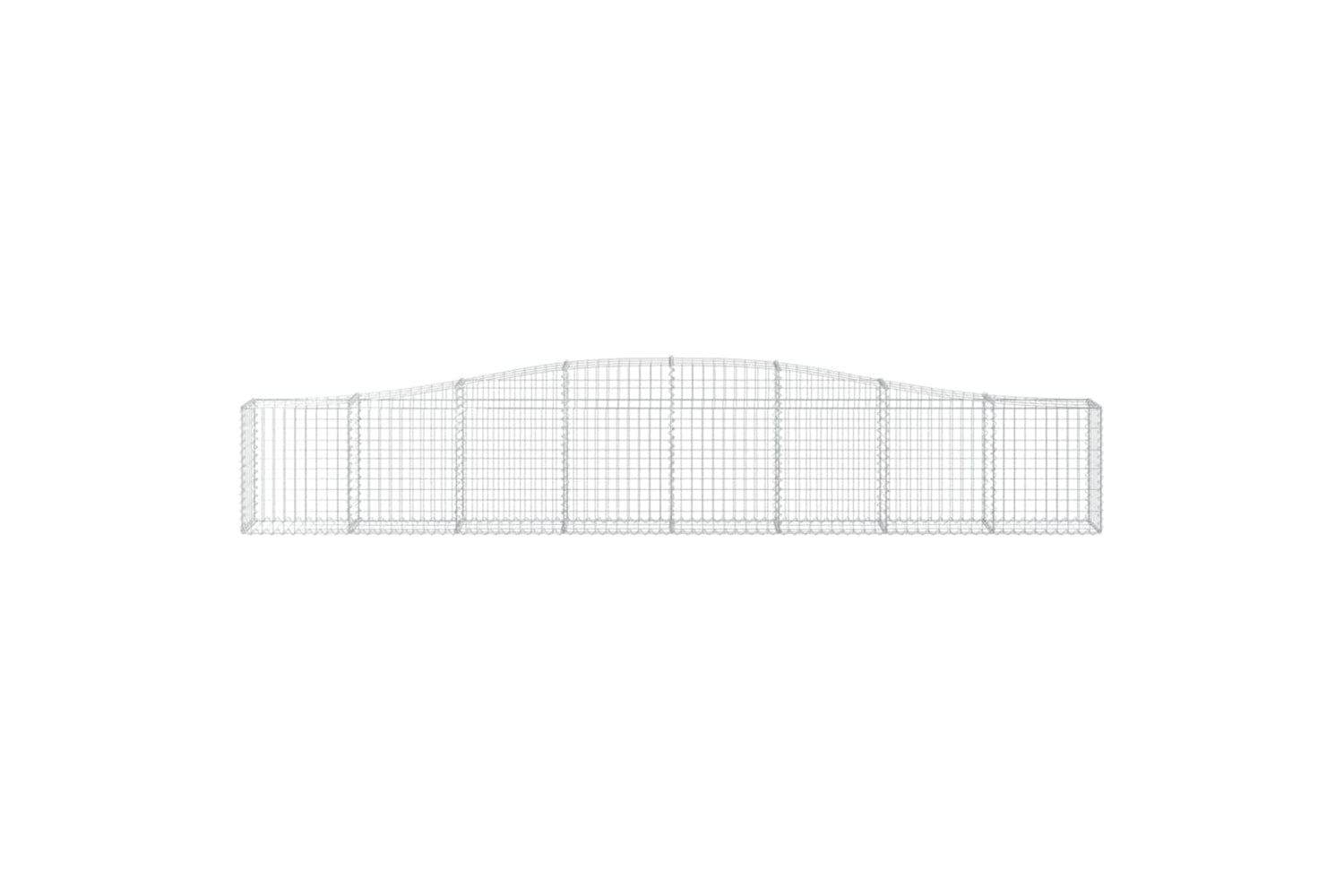 vidaXL 3145806 Arched Gabion Baskets 8 Pcs 400x30x60/80cm Galvanised Iron-3