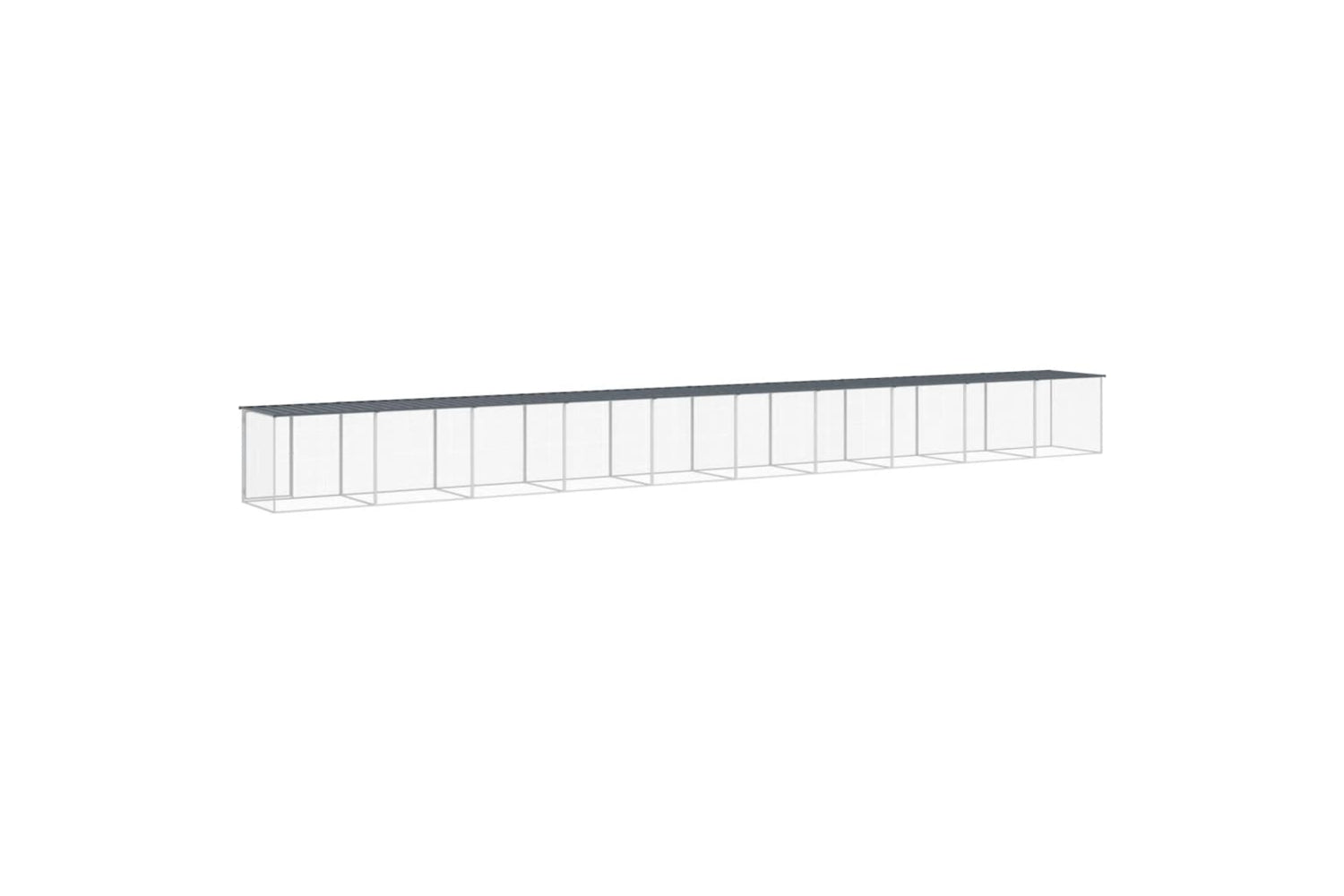 vidaXL 3189053 Chicken Cage With Roof Anthracite 1003x98x90cm Galvanised Steel-4