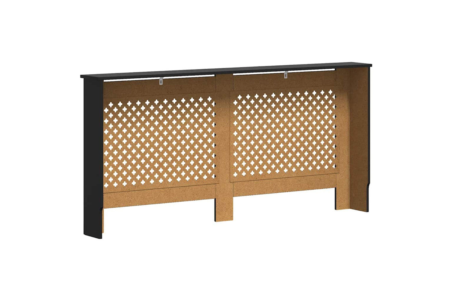 vidaXL Radiator Cover Black 172x19x81.5cm Mdf-5