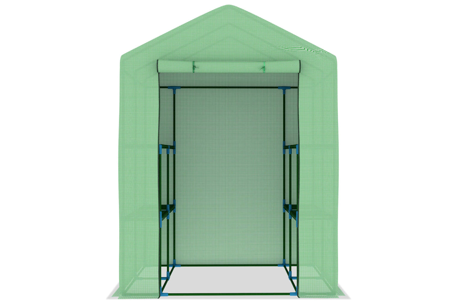 vidaXL 48167 Greenhouse With Shelves Steel 143x143x195cm-3