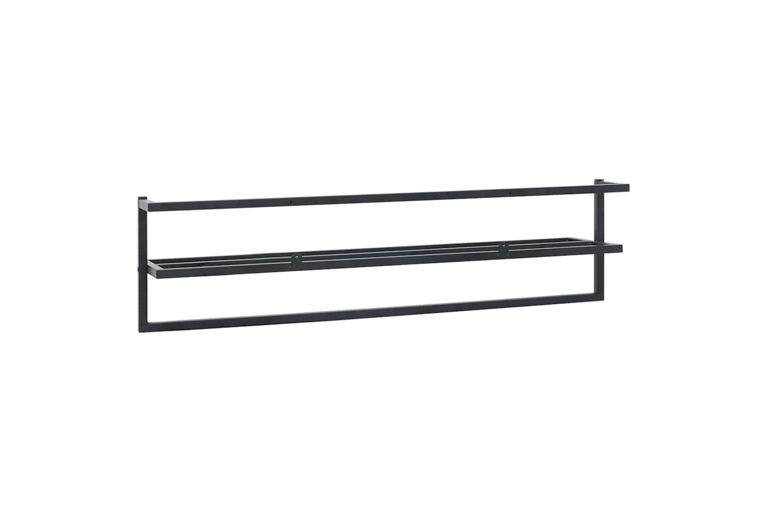 vidaXL 336122 Towel Rack Black 95x25x22cm Iron-5
