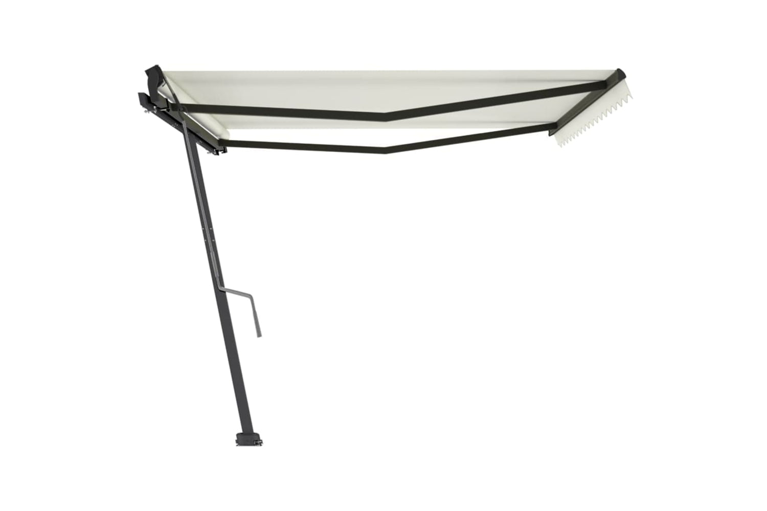 vidaXL 3069817 Freestanding Manual Retractable Awning 400x350cm Cream-4