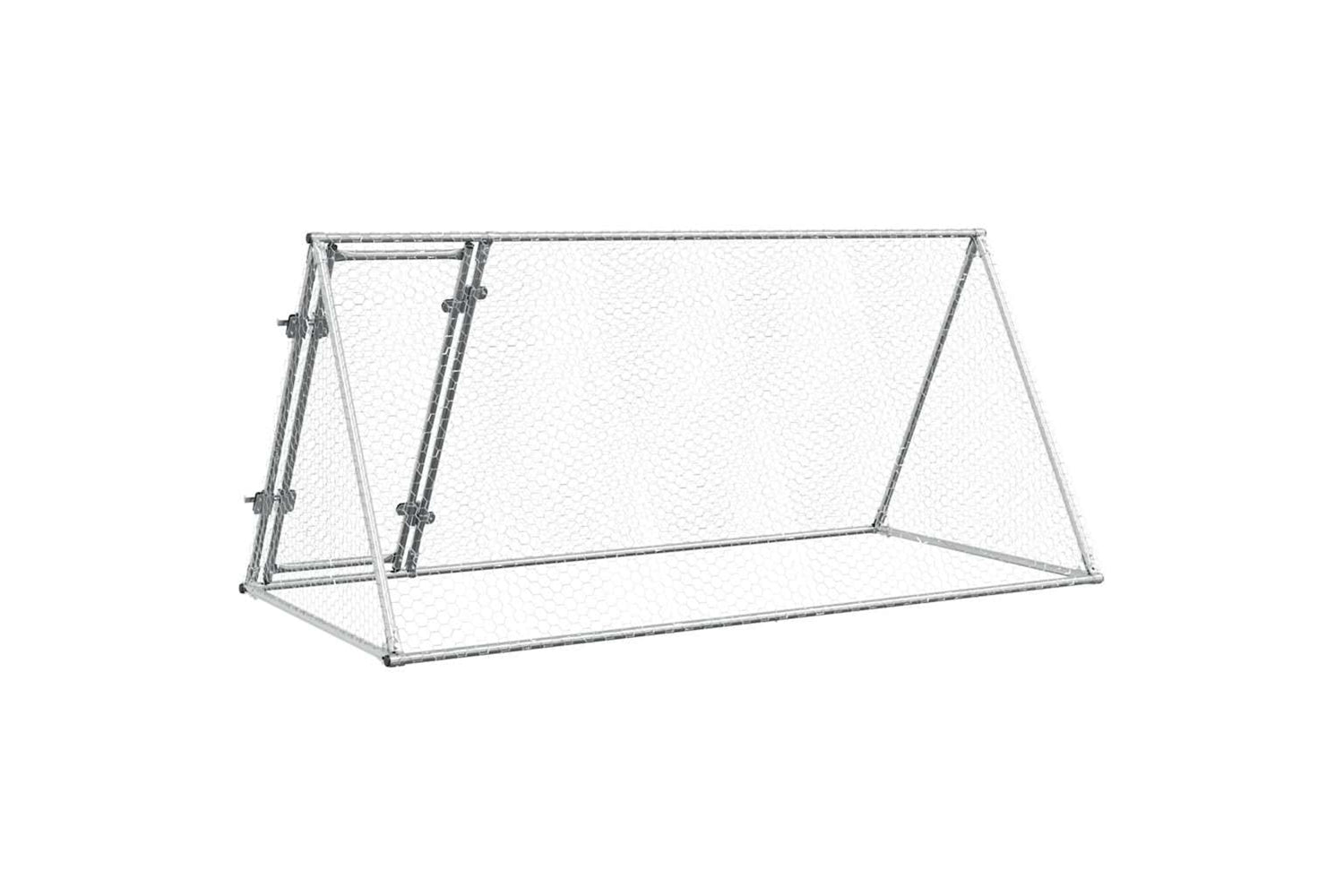 Vidaxl Chicken Cage Silver 200x105x91 Cm Galvanised Steel-6