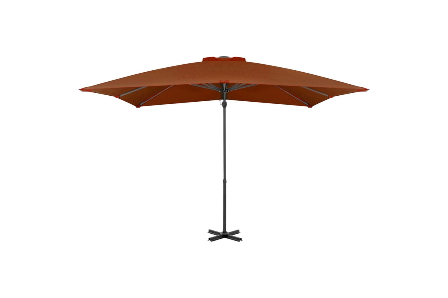 vidaXL 312305 Cantilever Umbrella With Aluminium Pole Terracotta 250x250cm-2