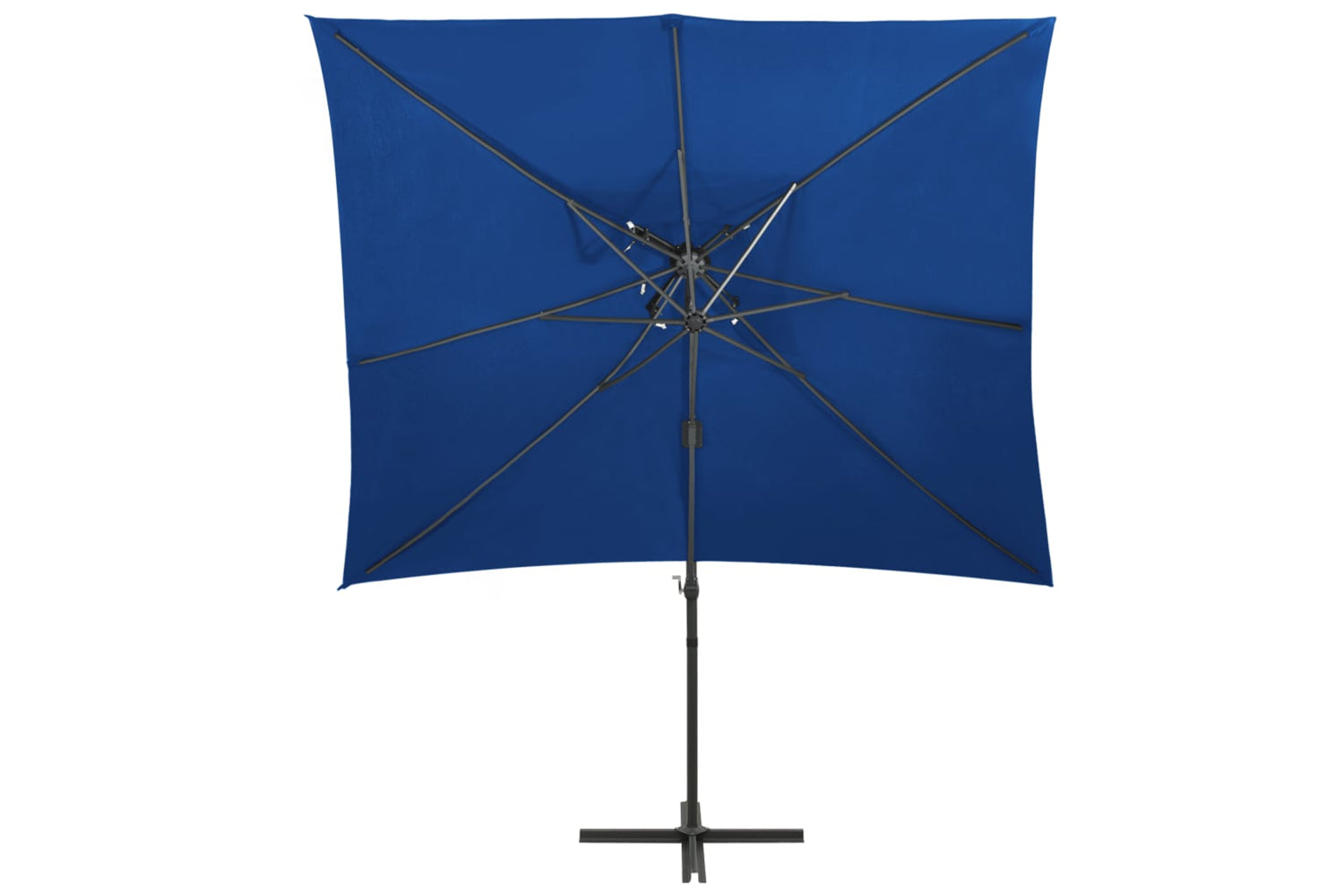 vidaXL 312365 Cantilever Umbrella With Double Top Azure Blue 250x250cm-2