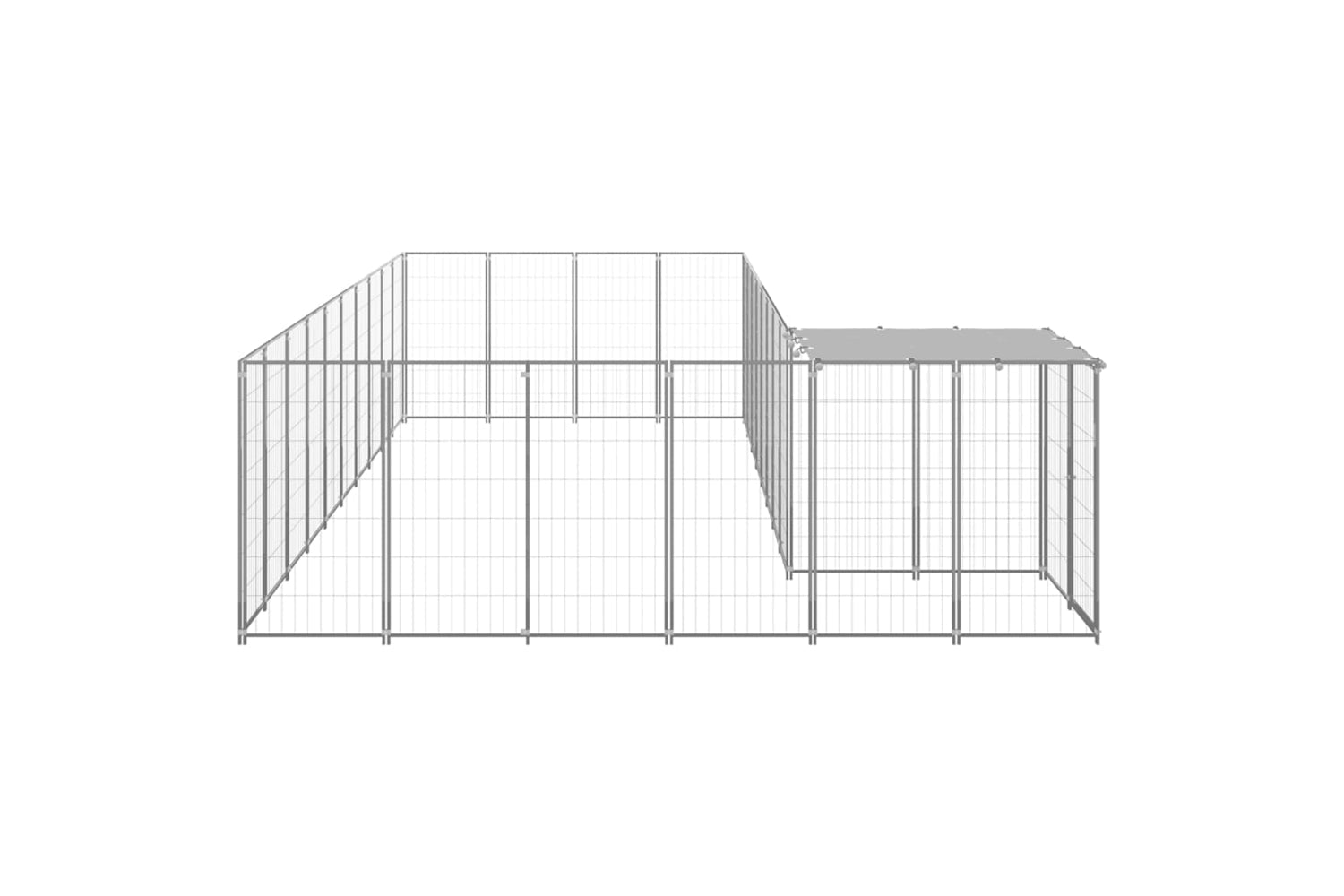Vidaxl 3082245 Dog Kennel Silver 19.36 M2 Steel-3