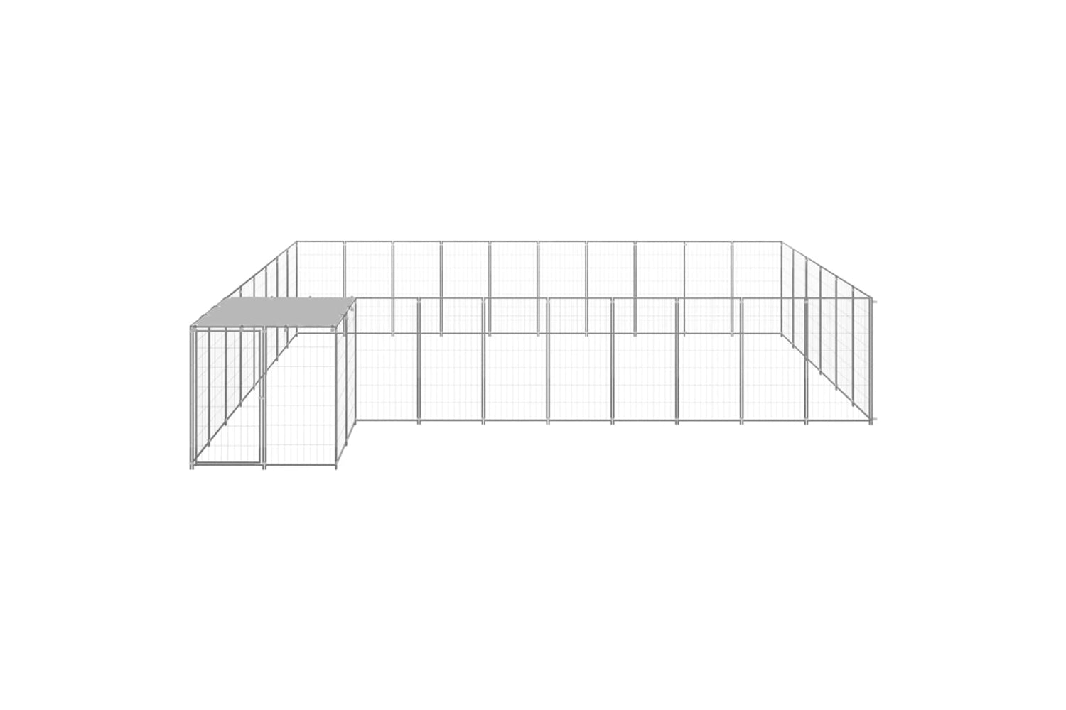 Vidaxl 3082245 Dog Kennel Silver 19.36 M2 Steel-2