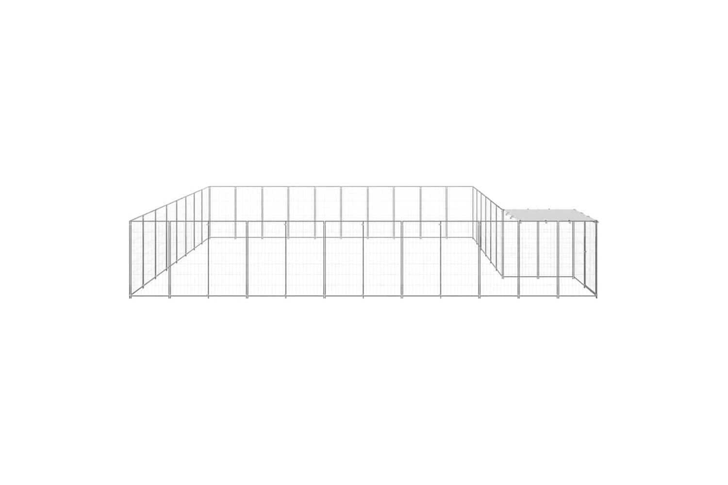 Vidaxl 3082235 Dog Kennel Silver 25.41 M2 Steel-3