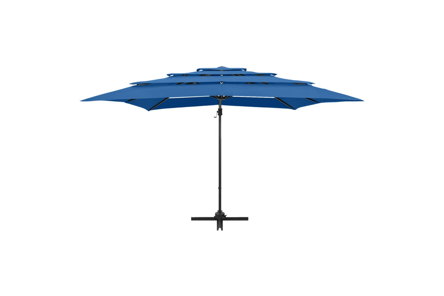 vidaXL 313827 4-tier Parasol With Aluminium Pole Azure Blue 250x250cm-3