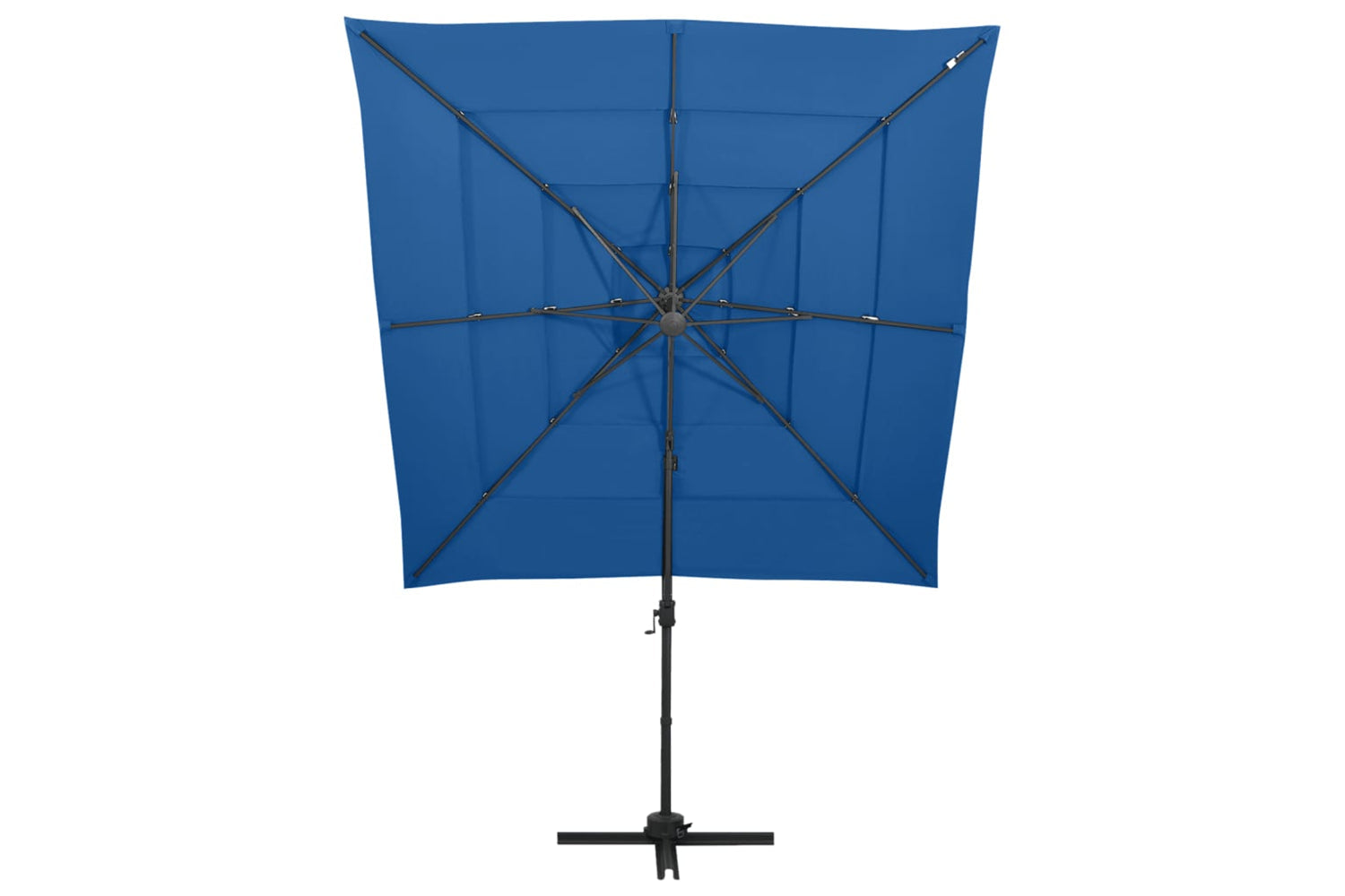 vidaXL 313827 4-tier Parasol With Aluminium Pole Azure Blue 250x250cm-2