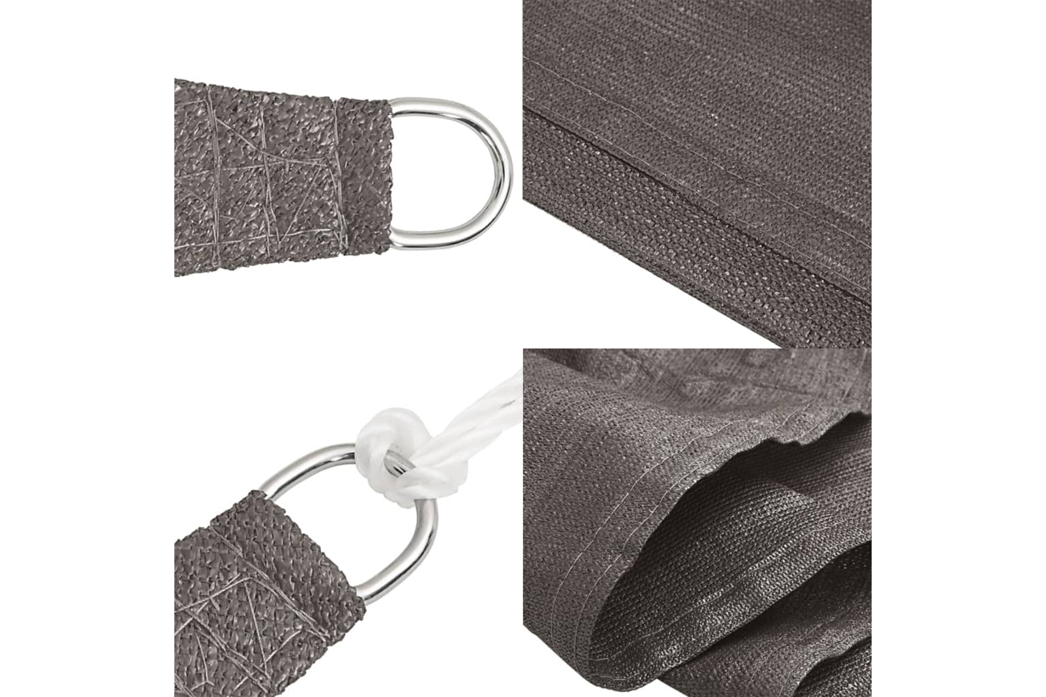 vidaXL 311053 Sunshade Sail 160 G/mÂ² Anthracite 2.5x2.5 M Hdpe-6