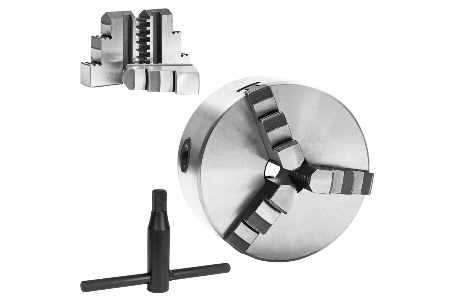 vidaXL 146706 3 Jaw Self-centering Lathe Chuck 125mm Steel-2