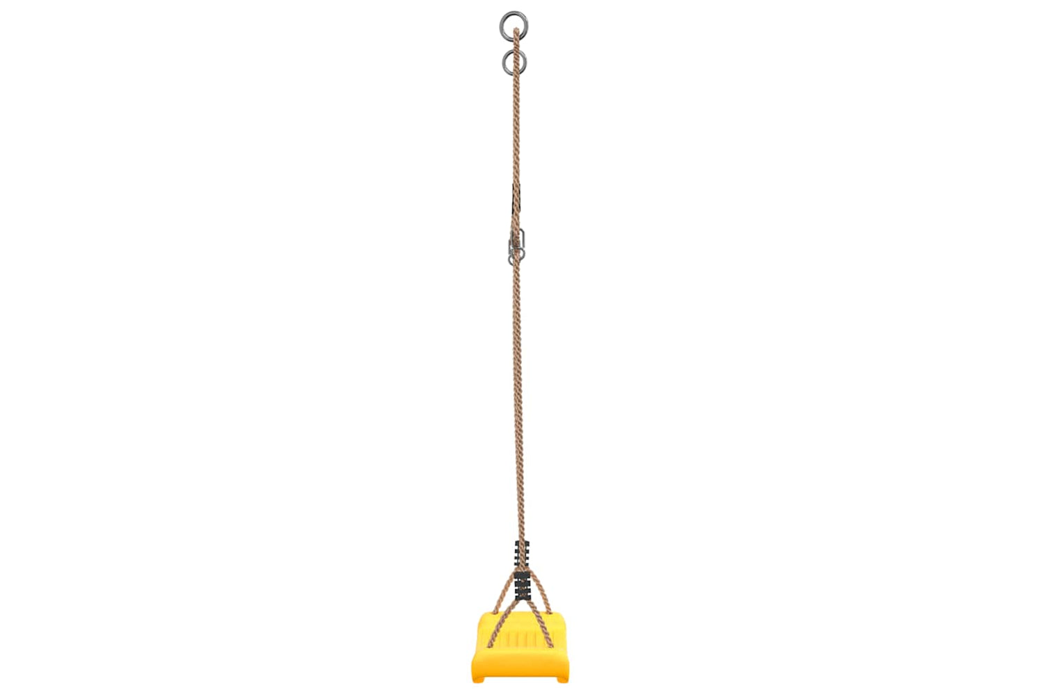 Vidaxl Outdoor Swing Seat For Kids Single With Adjustable Rope Yellow-4