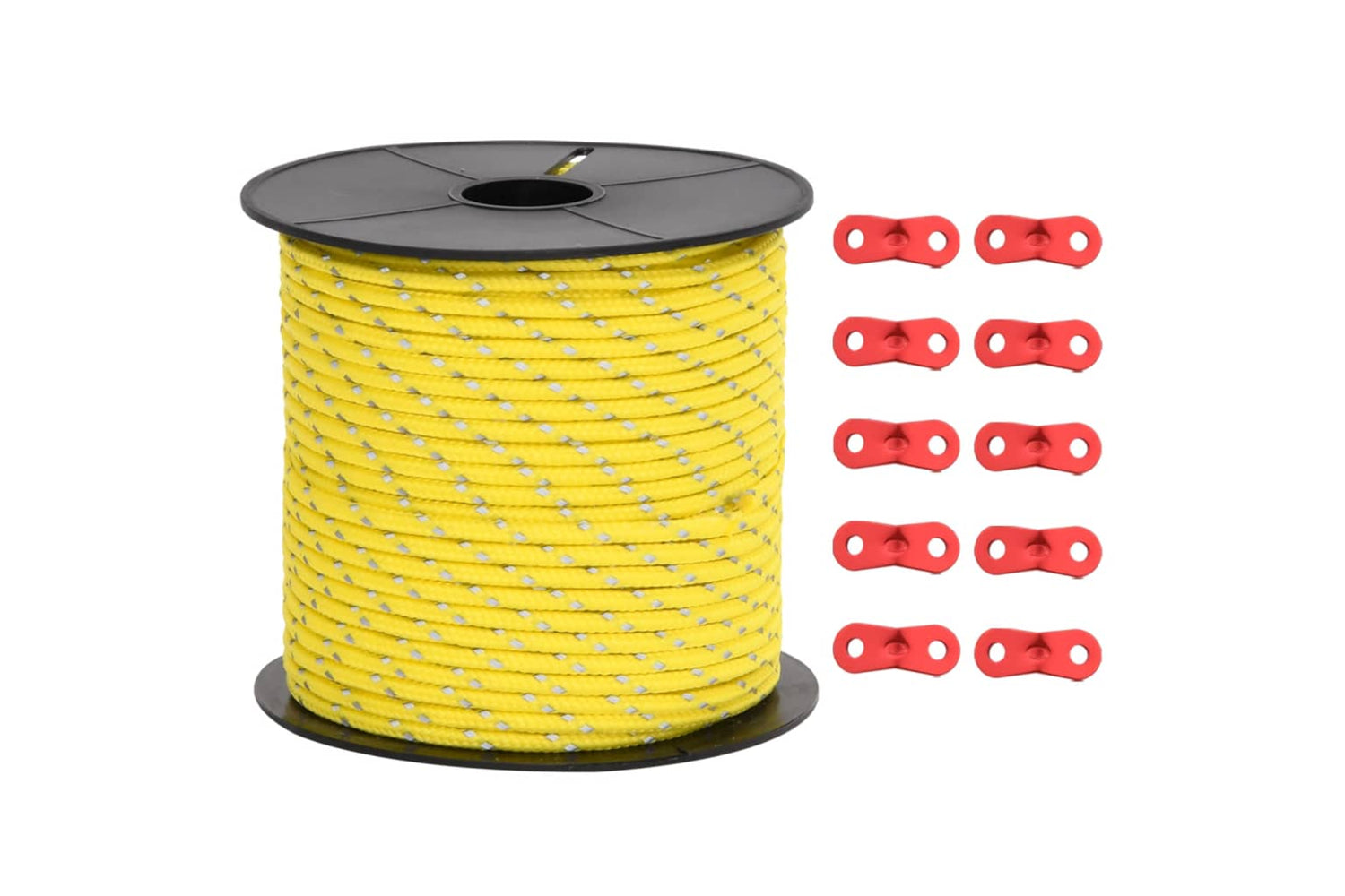 vidaXL 4008126 Tent Guy Rope With Reflective Strips And Spanners 50 M 4mm-2
