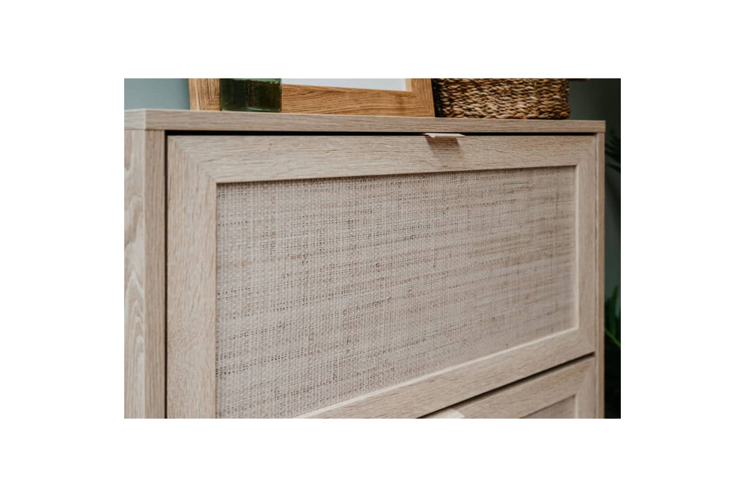 Finori Shoe Cabinet Bali 49a Sonoma Oak And Cane Print-8