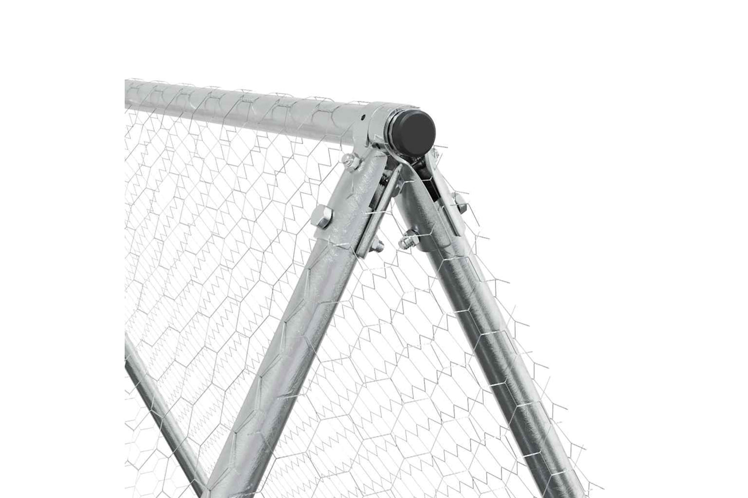 Vidaxl Chicken Cage Silver 400x100x190 Cm Galvanised Steel-8