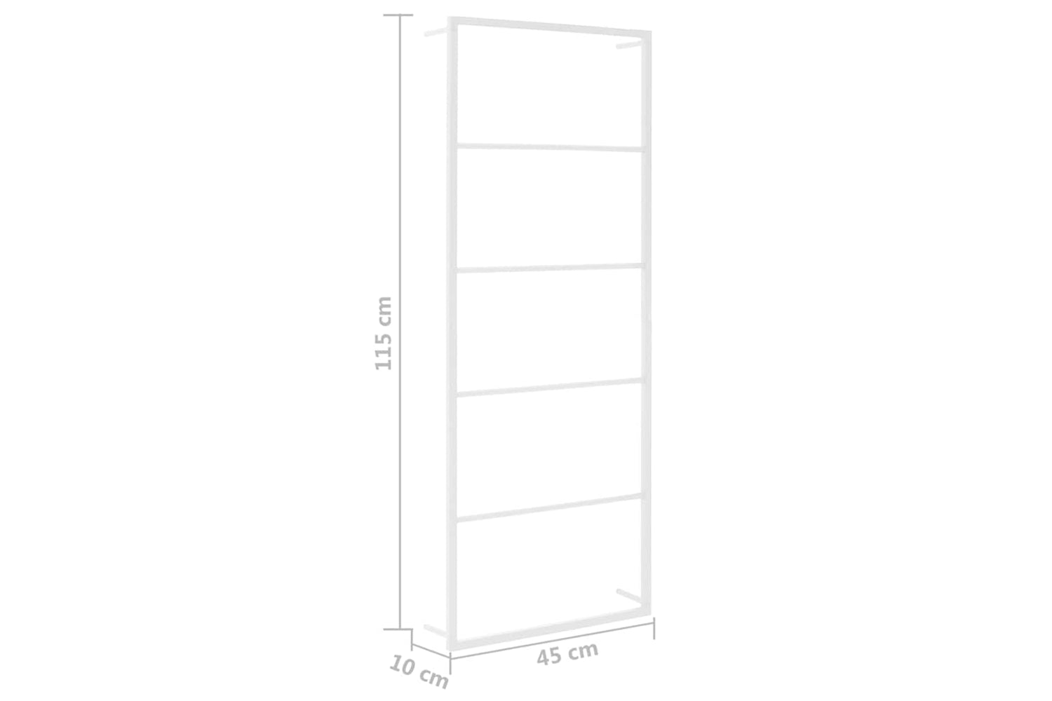 vidaXL 336119 Towel Rack White 45x10x115cm Steel-5