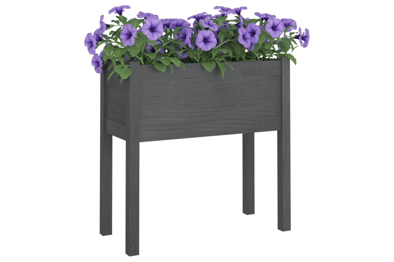 vidaXL 810823 Garden Planter Grey 70x31x70cm Solid Pinewood-5