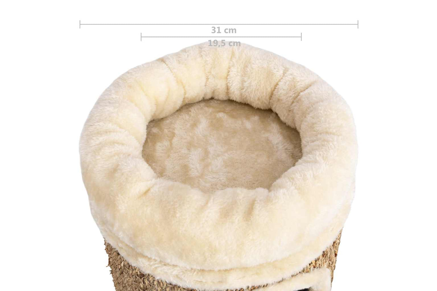 Vidaxl Cat House With Luxury Cushion 33 Cm Seagrass-8