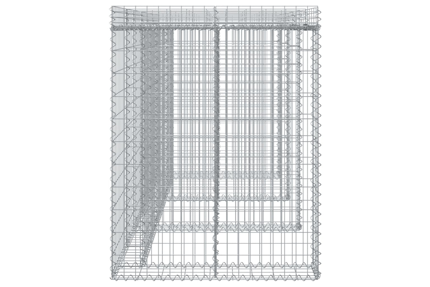 Vidaxl 151337 Gabion Wall For Garbage Bin 270x91x120 Cm Galvanised Iron-3