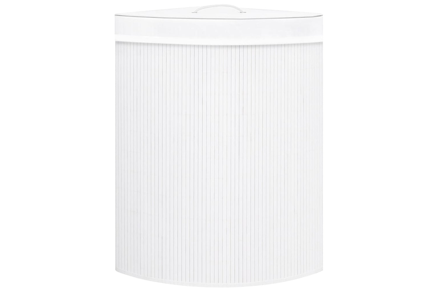 Vidaxl 320763 Bamboo Corner Laundry Basket White 60 L-3