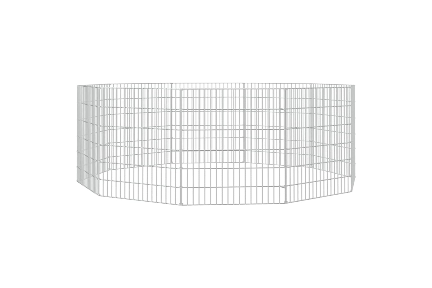 Vidaxl Free Range Animal Enclosure 10-panel 54x60 Cm Galvanised Iron-3