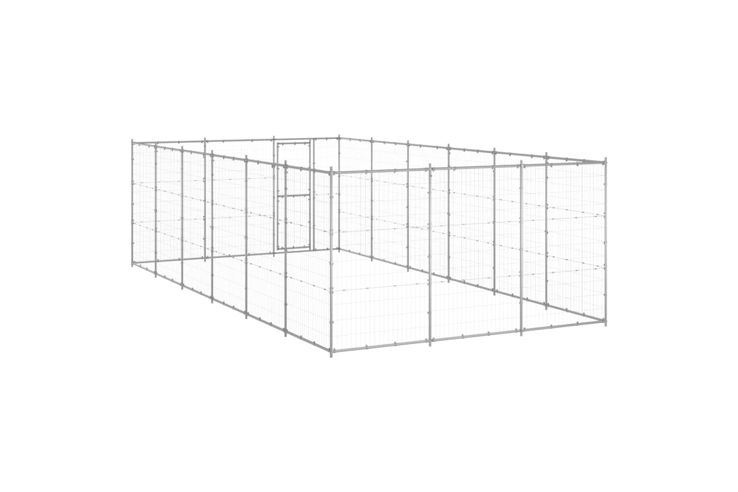 Vidaxl 3082328 Outdoor Dog Kennel Galvanised Steel 21.78 M2-4