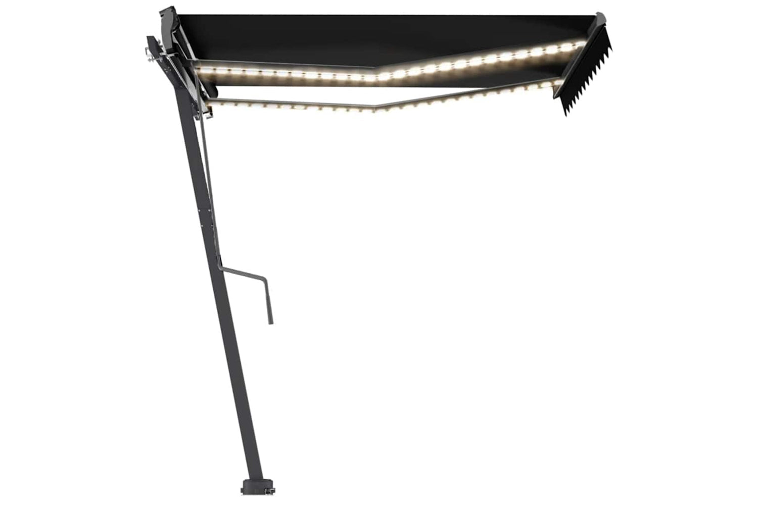 Vidaxl Manual Retractable Awning With Led 300x250 Cm Anthracite-3