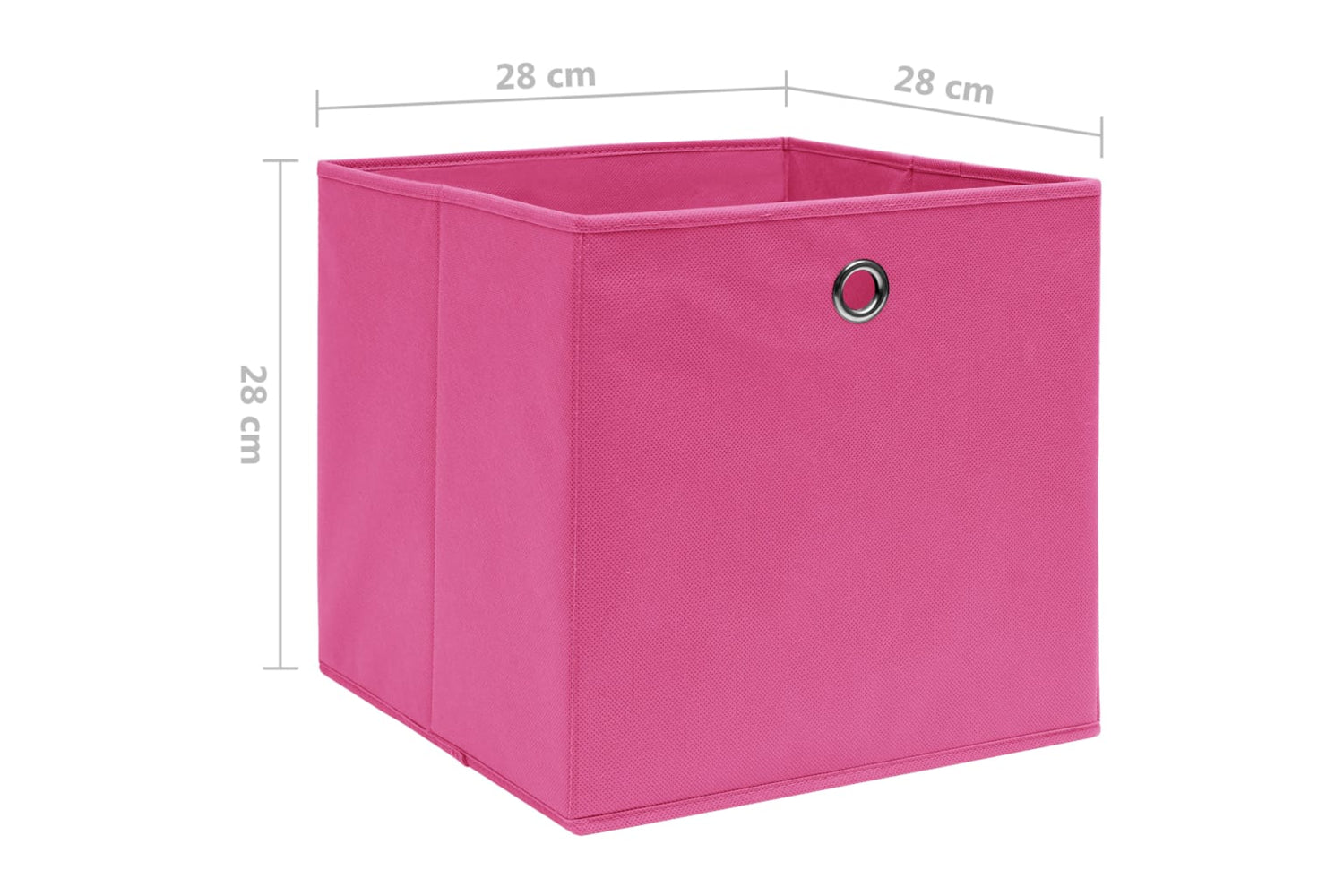 vidaXL 325205 Storage Boxes 10 Pcs Non-woven Fabric 28x28x28cm Pink-5